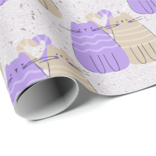 Love Cats on Terrazzo  Wrapping Paper