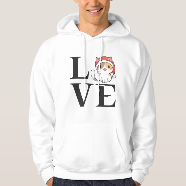 Love Cats – Santa Kitten Hoodie (Front)