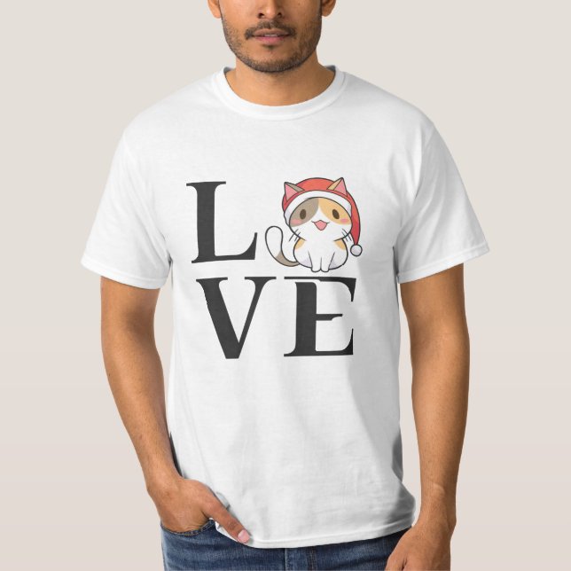 Love Cats – Santa Kitten T-Shirt (Front)