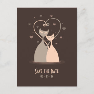 Love Cats - Save the date postcard
