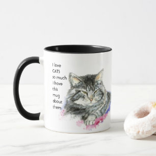 Love CATS so so much I Fun Quote  Mug