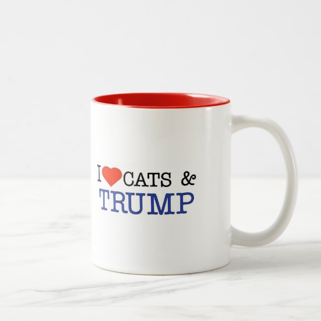 Love Cats Trump Two-Tone Coffee Mug (Right)