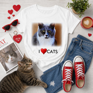 Love Cats Women's Basic White T-Shirt