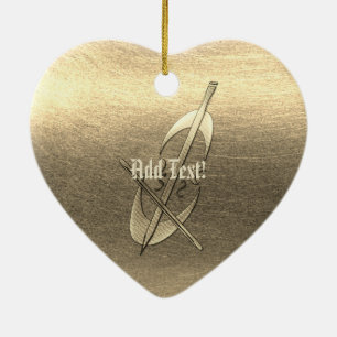 Love Cello Music Add Text Ornament