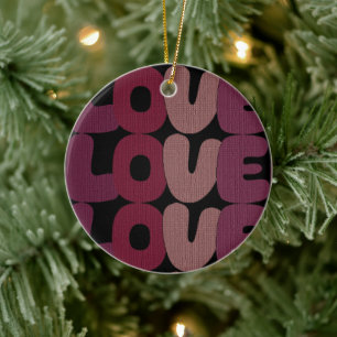Love Ceramic Ornament