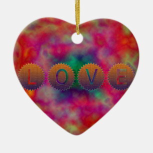 Love Ceramic Tree Decoration