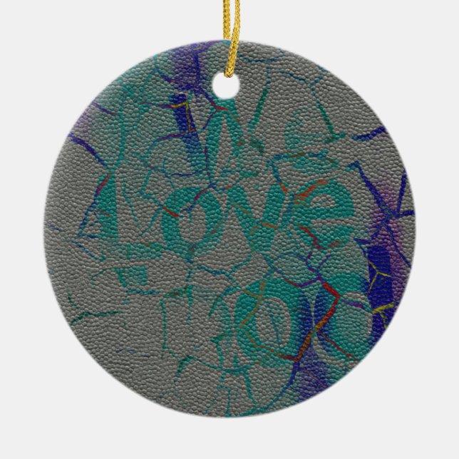 Love Ceramic Tree Decoration (Front)