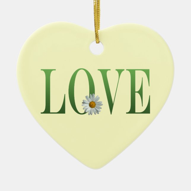 LOVE CERAMIC TREE DECORATION (Front)