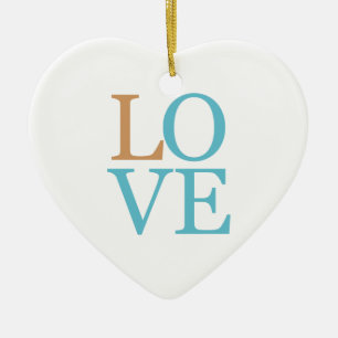 Love Ceramic Tree Decoration