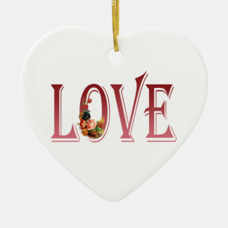 LOVE CERAMIC TREE DECORATION