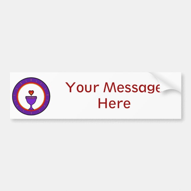 Love Chalice Customisable Bumper Sticker (Front)