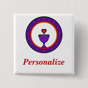 Love Chalice Name Tag 15 Cm Square Badge