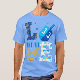 LOVE Chanukah 2021 Cute Hanukkah Decorations Dreid T-Shirt