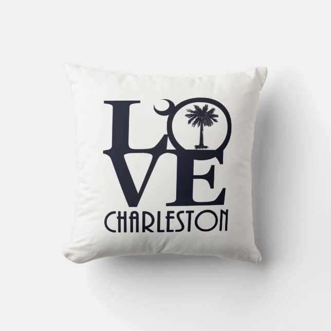 LOVE Charleston South Carolina Cushion (Front)