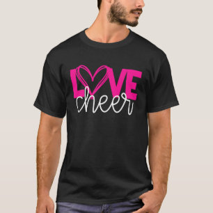 Love Cheer Cheerleading  for Her High School Footb T-Shirt
