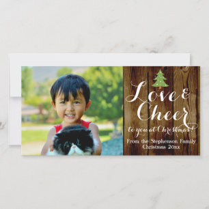 Love Cheer Country Vintage Christmas Holiday Card