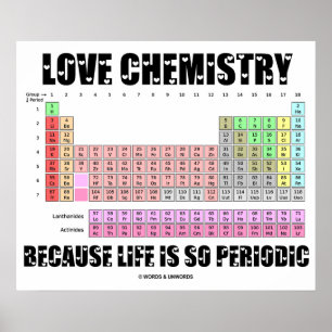 Love Chemistry Because Life Is So Periodic (Humour Poster