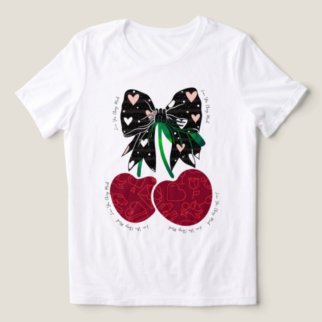 Love cherry much funny fruit Tri-Blend shirt (Design Front)