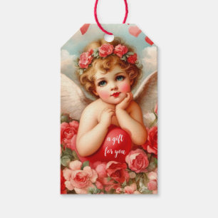 Love Cherub Angels with Red Heart Gift Tags