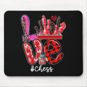 Love Chess Equipment Player Team Valentine's Day H Mouse Mat