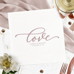 Love - Chic Calligraphy Wedding Napkins