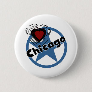 Love Chicago 6 Cm Round Badge