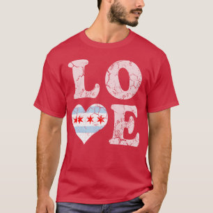 Love Chicago Flag City friend T-Shirt
