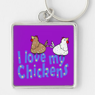 Love Chickens Keychain