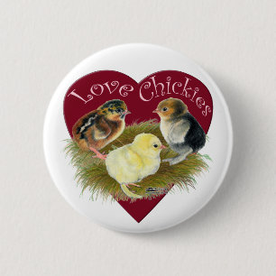 Love Chickies 6 Cm Round Badge