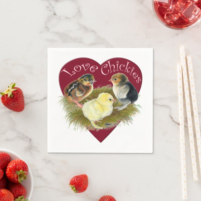 Love Chickies Napkin (Insitu)