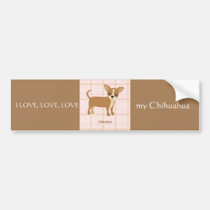 Love Chihuahua Bumper Sticker