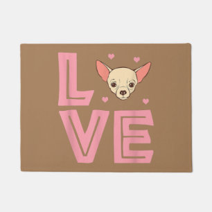 Love Chihuahua Dog Shirt  Cute Valentines Graphic  Doormat