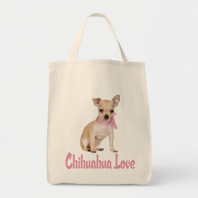 Love Chihuahua Puppy Dog  Canvas Tote Bag (Front)