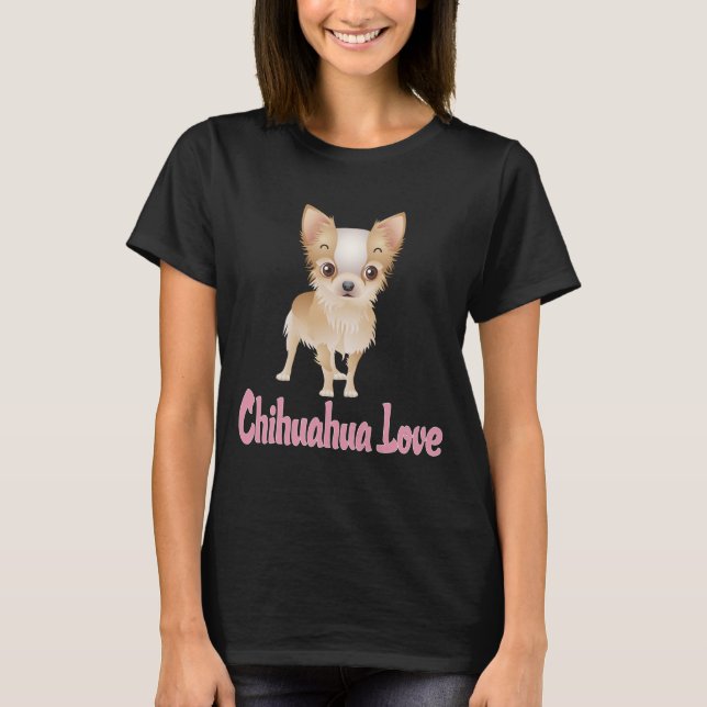 Love Chihuahua Puppy Dog Graphic T-Shirt (Front)