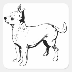 Love Chihuahua Puppy Dog Greeting Stickers