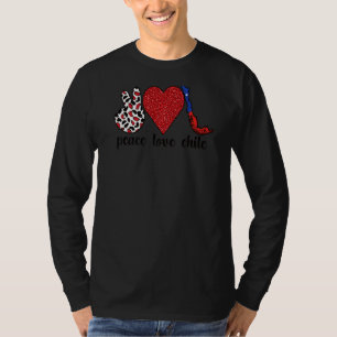Love Chile Proud Chilean Flag Chilean Roots T-Shirt