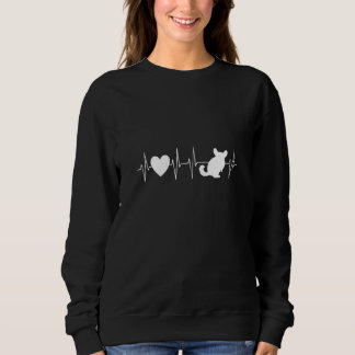 Love Chinchillas Heartbeat Funny Chinchilla Zip Sweatshirt