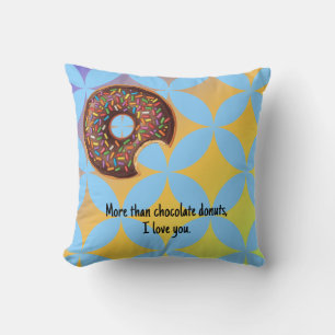 Love Chocolate Donuts Cushion