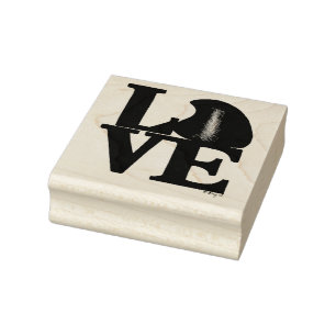 LOVE Chocolate Drop Candy Valentine's Day Rubber Stamp