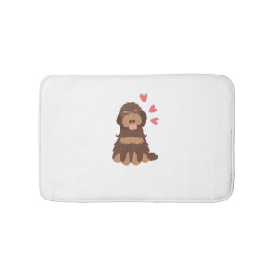 Love Chocolate Phantom Cockapoo Cavapoo Dog Bath Mat