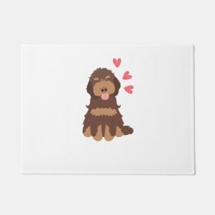 Love Chocolate Phantom Cockapoo Cavapoo Dog Doormat