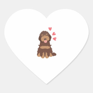 Love Chocolate Phantom Cockapoo Cavapoo Dog Heart Sticker