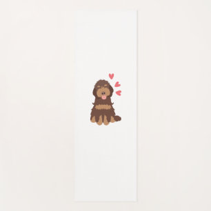 Love Chocolate Phantom Cockapoo Cavapoo Dog Yoga Mat