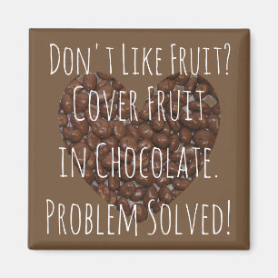 Love Chocolate Raisins Funny Magnet