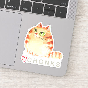 Love CHONKS - Cute Cat  Sticker