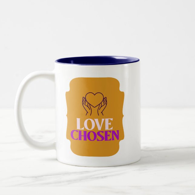 Love Chosen Adoptive Mum Two-Tone Coffee Mug (Left)