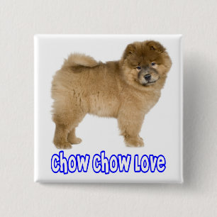Love Chow Chow Puppy Dog Button Pin