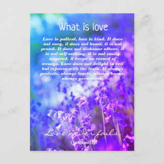 Love, Christian postcard