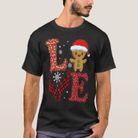 Love Christmas 2022 Buffalo Plaid Gingerbread Man