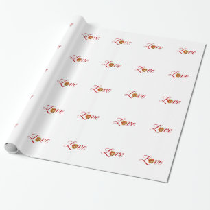 Love Christmas Bells Holiday Design Xmas Wrapping Paper